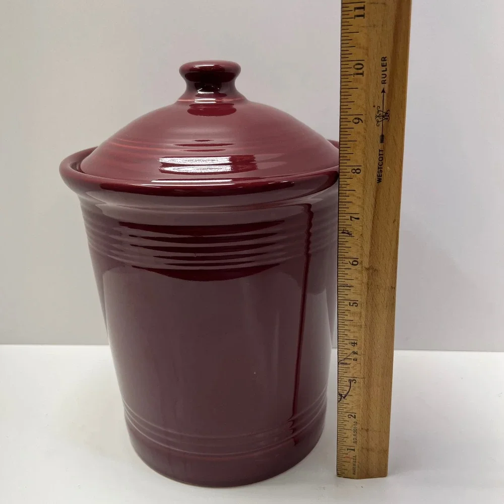 Fiesta 3 Qt‎ 96oz Large Original Lidded Canister Retired Cinnabar Fiestaware USA